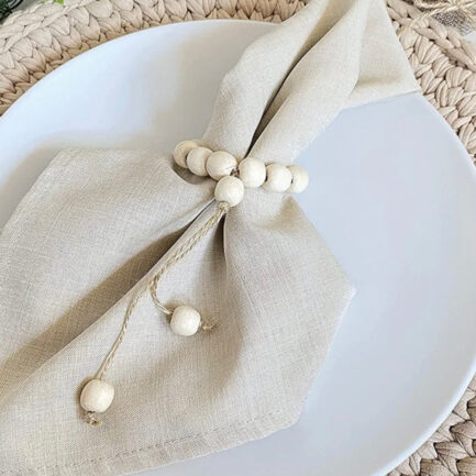 wood bead napkin ring