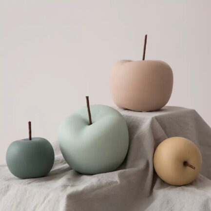 HandmadeCeramicAppleOrnamentSet